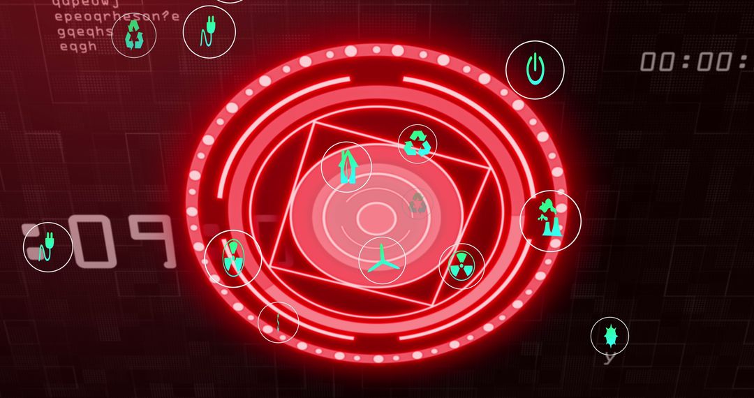 Digital Interface with Scanning Scope and Data Icons