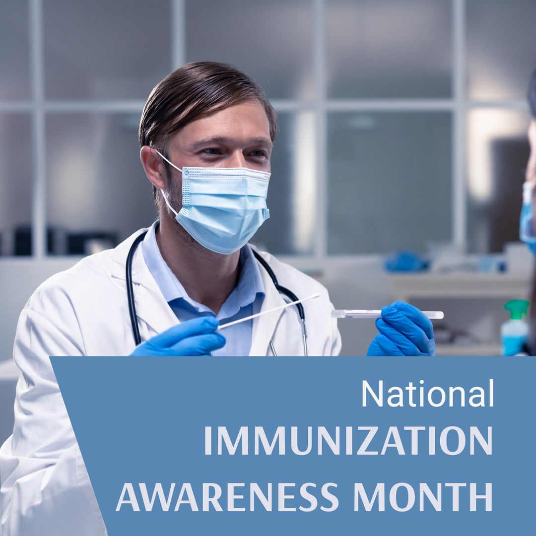 Healthcare Professional Highlighting Immunization Month - Download Free Stock Templates Pikwizard.com