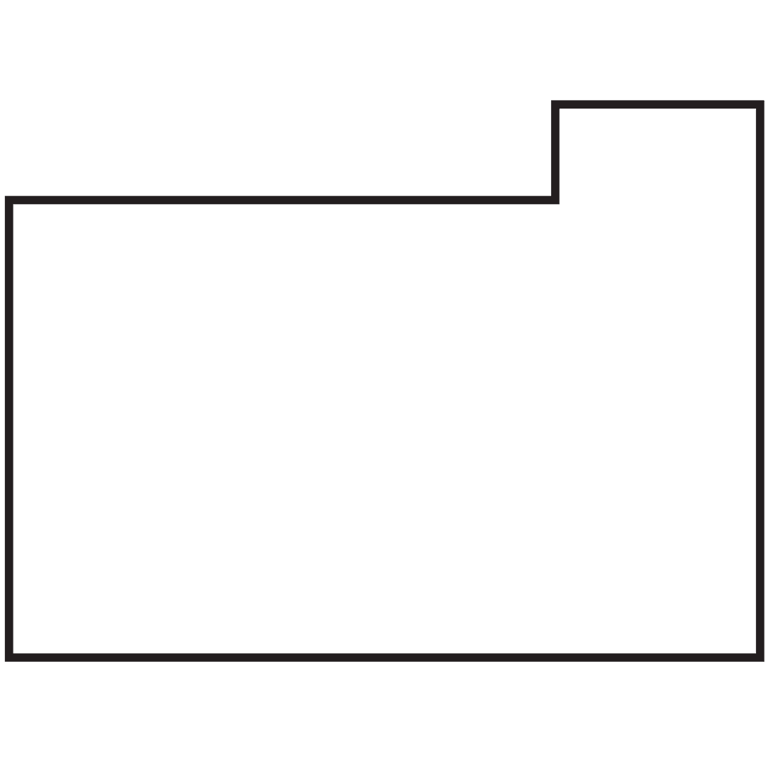 Black Document Folder Icon on Transparent Background
