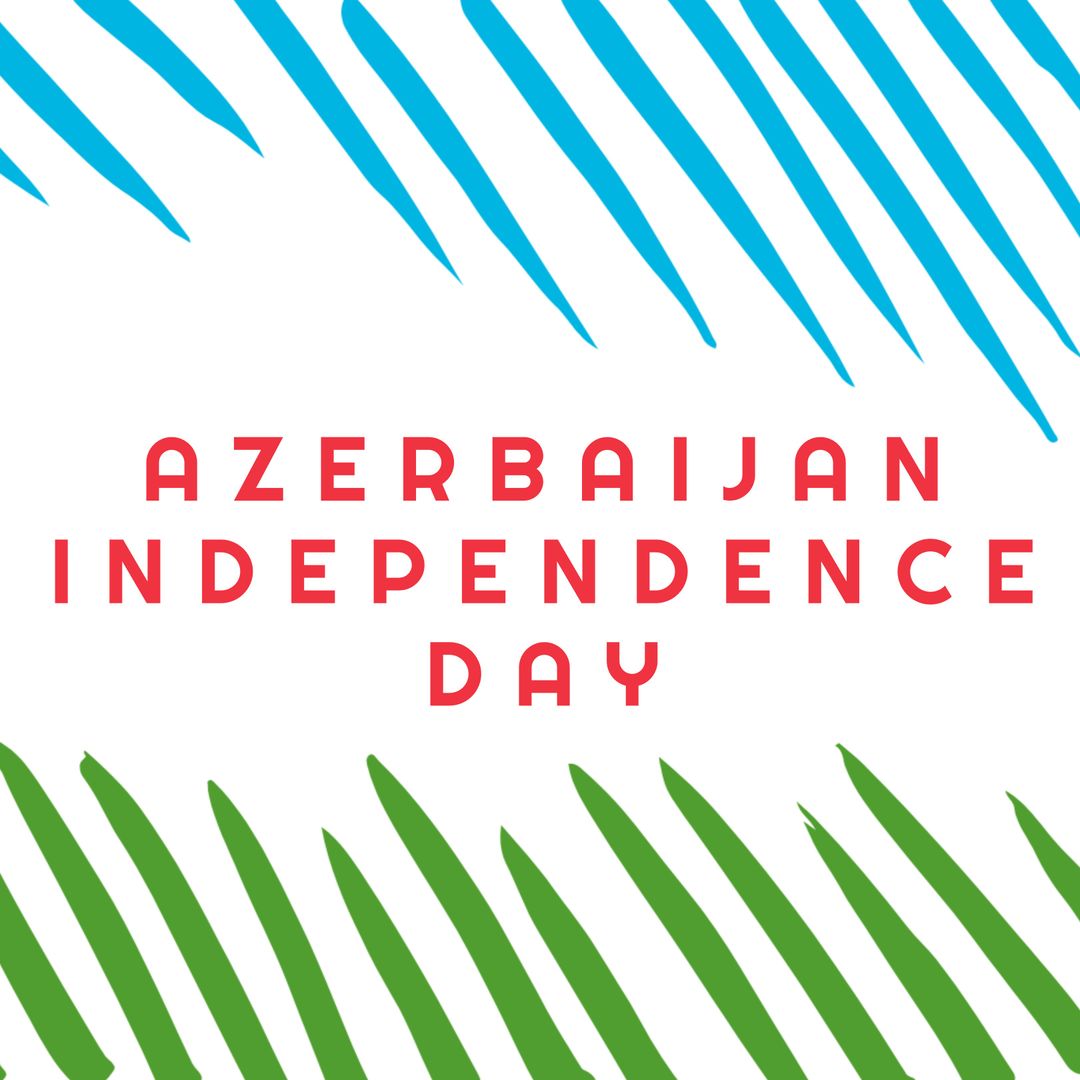 Azerbaijan independence day design with abstract pattern