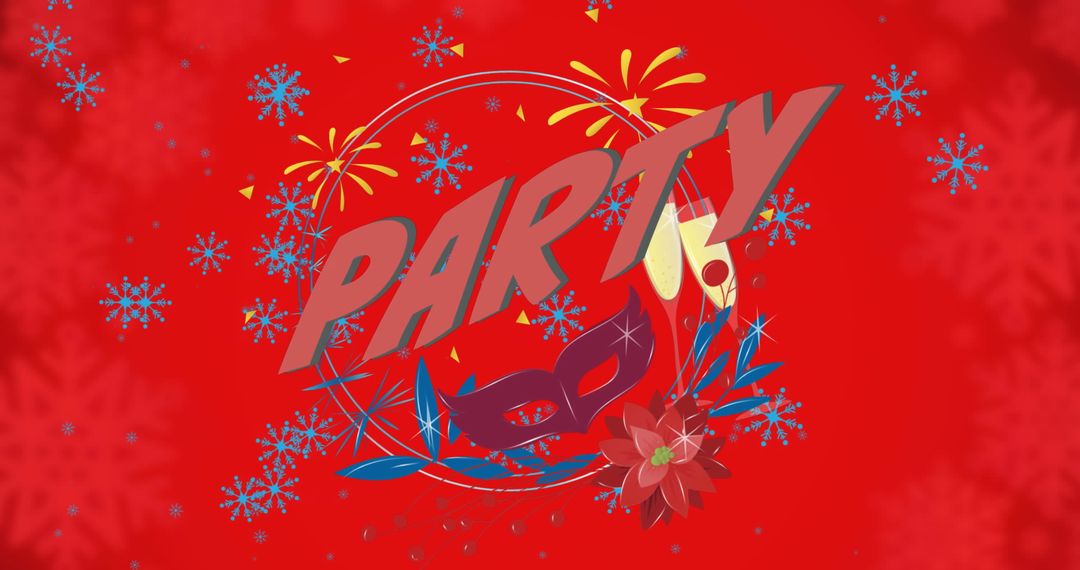 Festive Celebration with Winter Party Elements