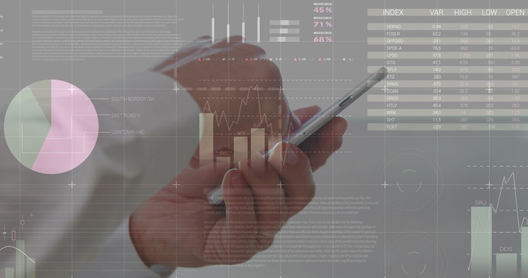 Professional Using Digital Interface for Financial Data Analysis