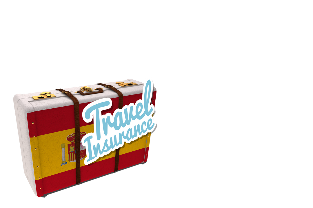 Transparent Travel Insurance Vector Illustration with Spain Flag Suitcase - Download Free Stock Images Pikwizard.com