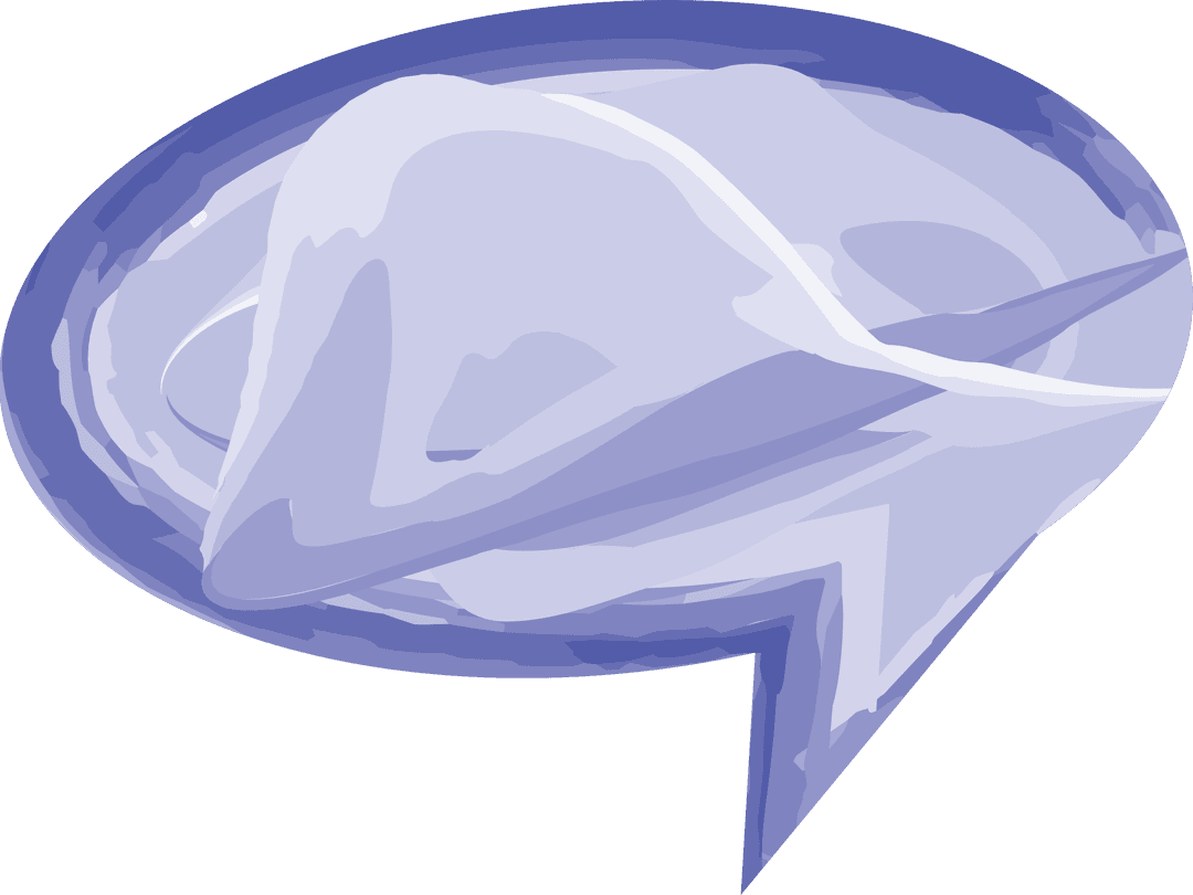 Purple Speech Bubble Transparent Illustration for Communication Concepts