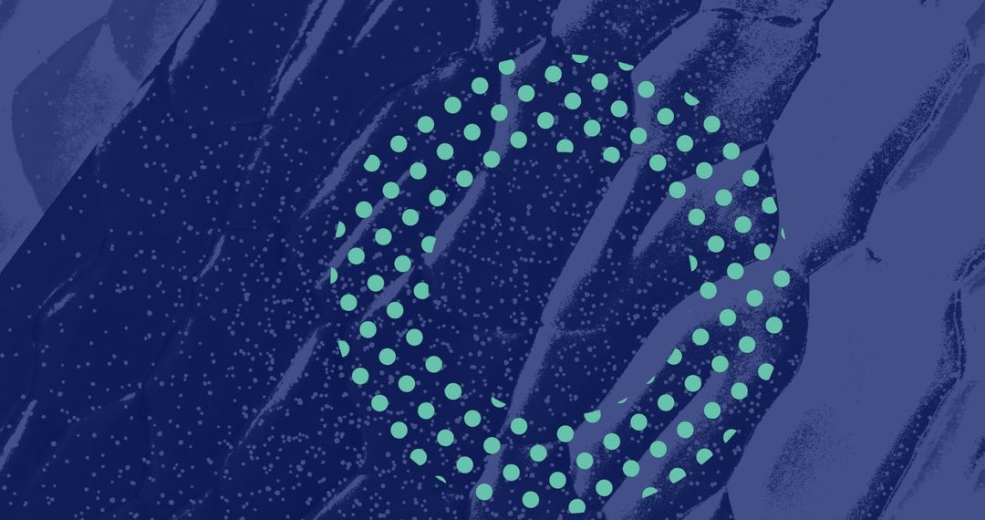 Abstract Blue Textured Background with Polka Dot Ring