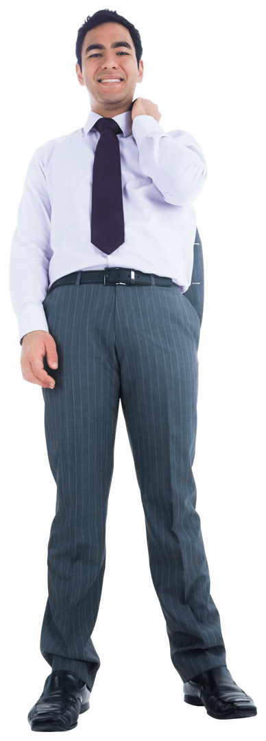 Smiling Asian Businessman in Formal Attire with Transparent Background