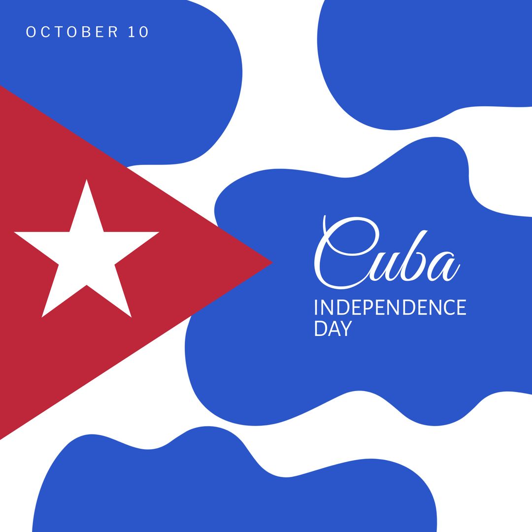 Cuba Independence Day Design with Flag and Date - Download Free Stock Templates Pikwizard.com