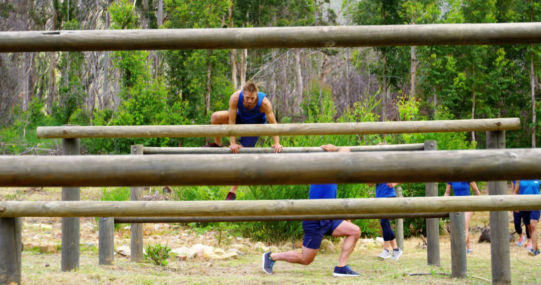 Group Training on Outdoor Obstacle Course - Free Images, Stock Photos and Pictures on Pikwizard.com