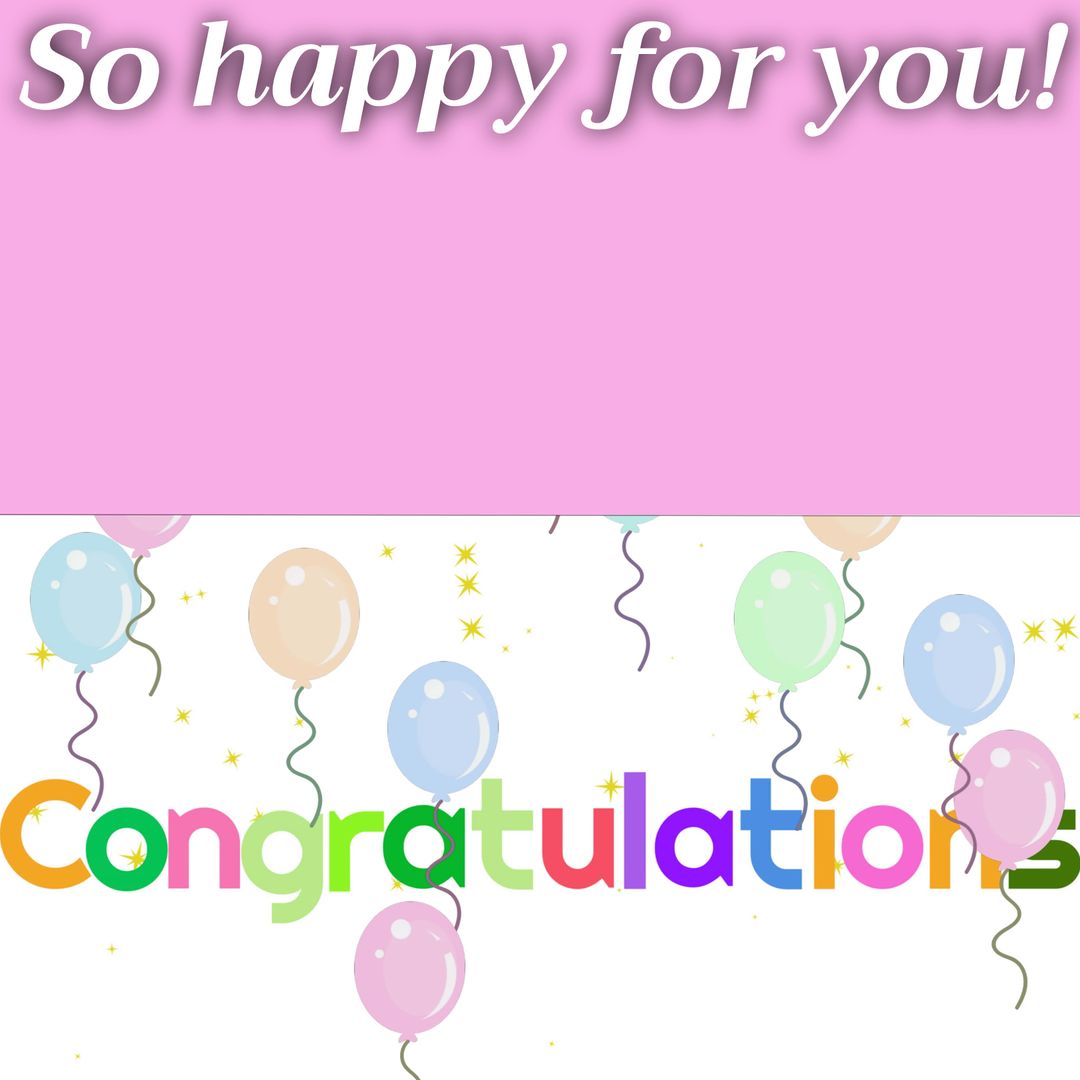 Vibrant Congratulations Message with Balloons