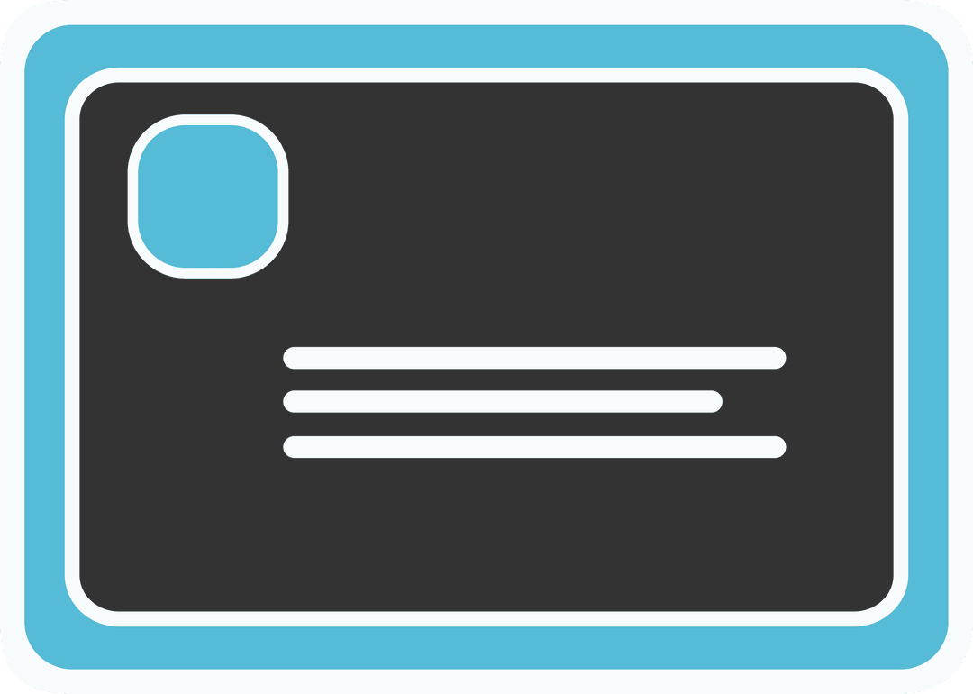 Digital interface icon on transparent background