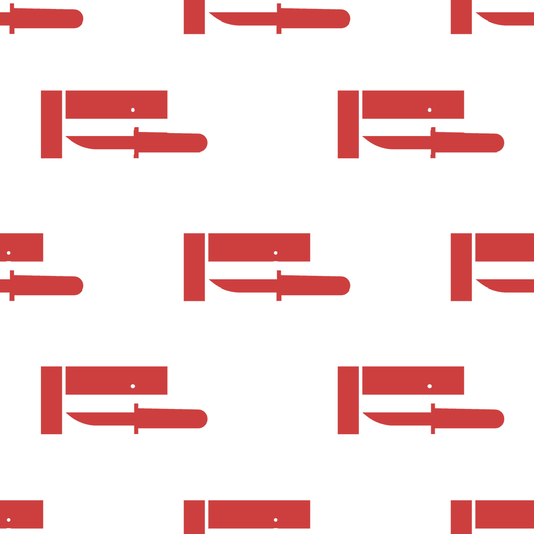 Seamless Red Knife Pattern on Transparent Background for Design Mockups