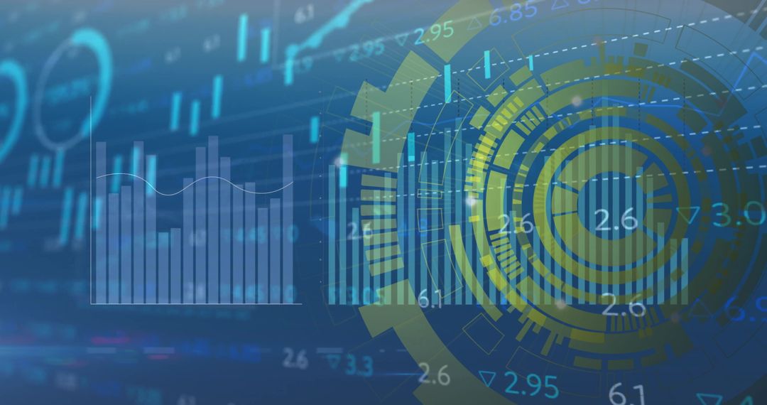 Futuristic Financial Data and Graphs for Analysis