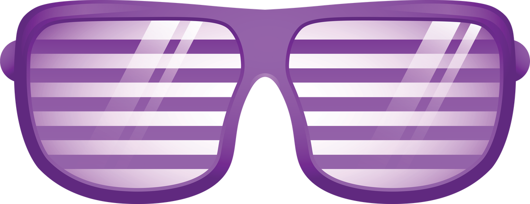 Purple Glasses Illustration on Transparent Background with Striped Lenses - Download Free Stock Images Pikwizard.com