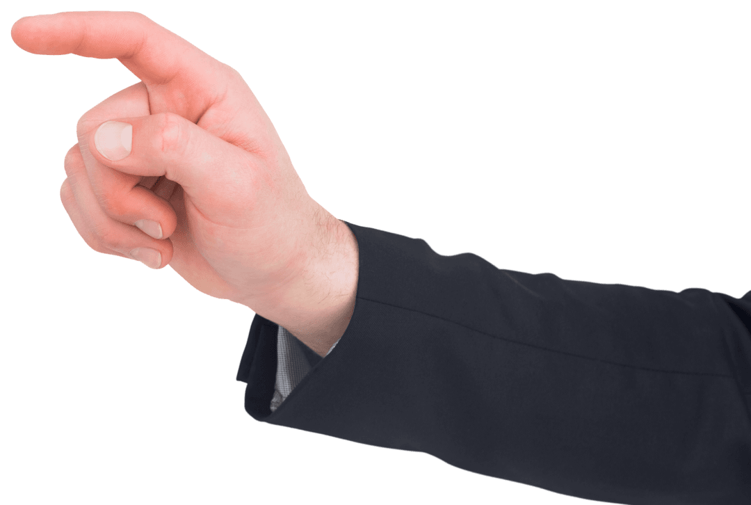 Transparent Business Hand Pointing Highlighting Selection