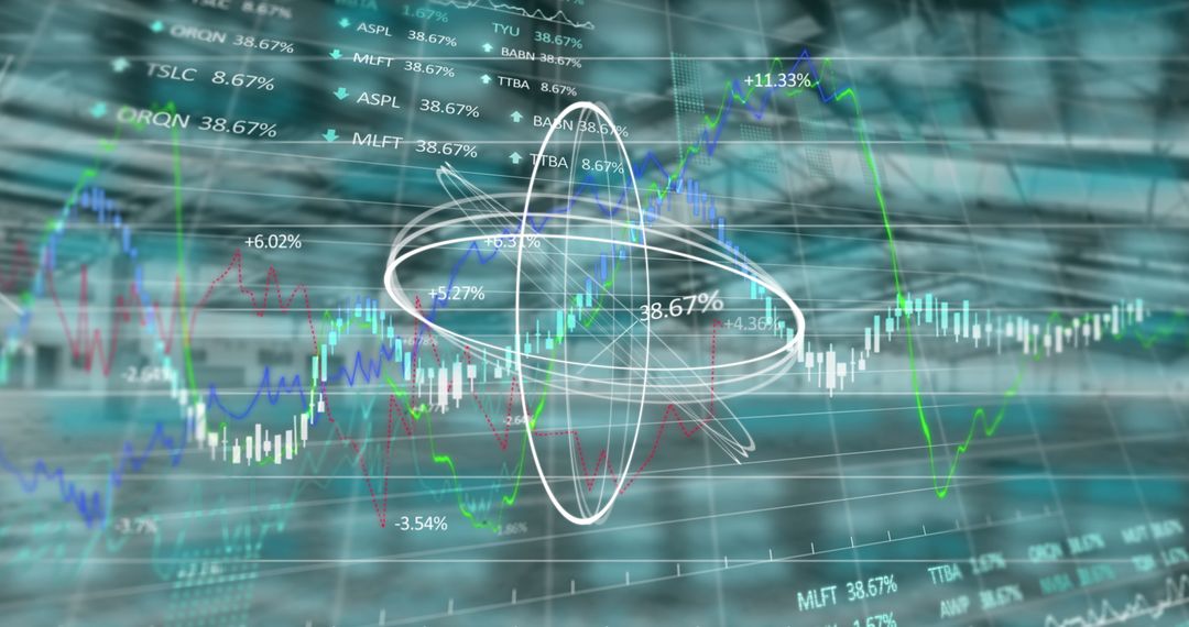 Dynamic Financial Data and Technology Concept Illustration