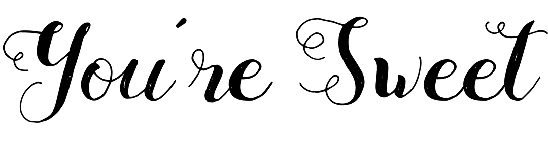 Thank You Card Design: You're Sweet Message on Transparent Background