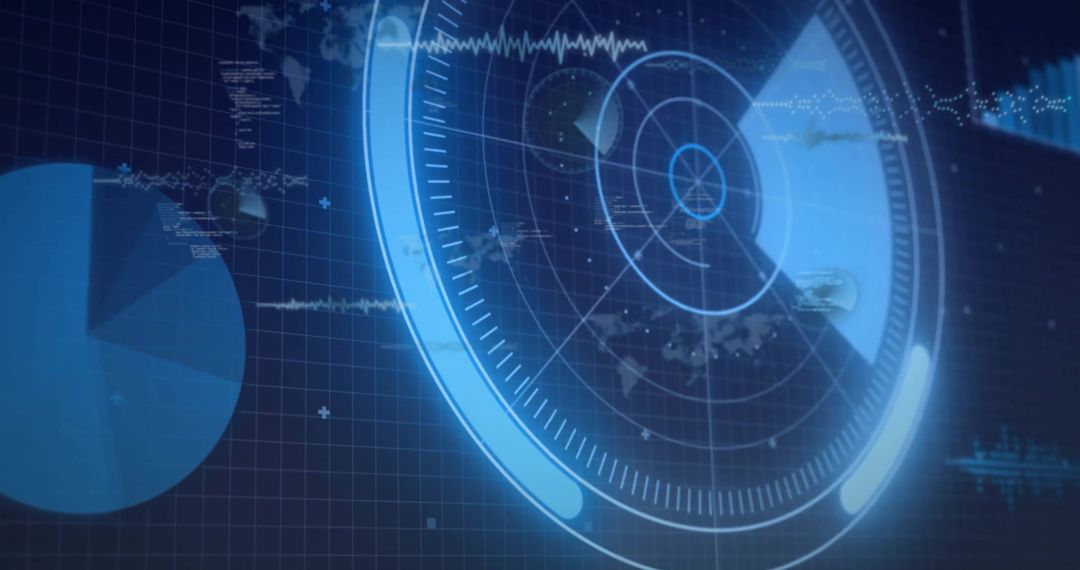 Abstract Digital Futuristic Interface with Global Connections