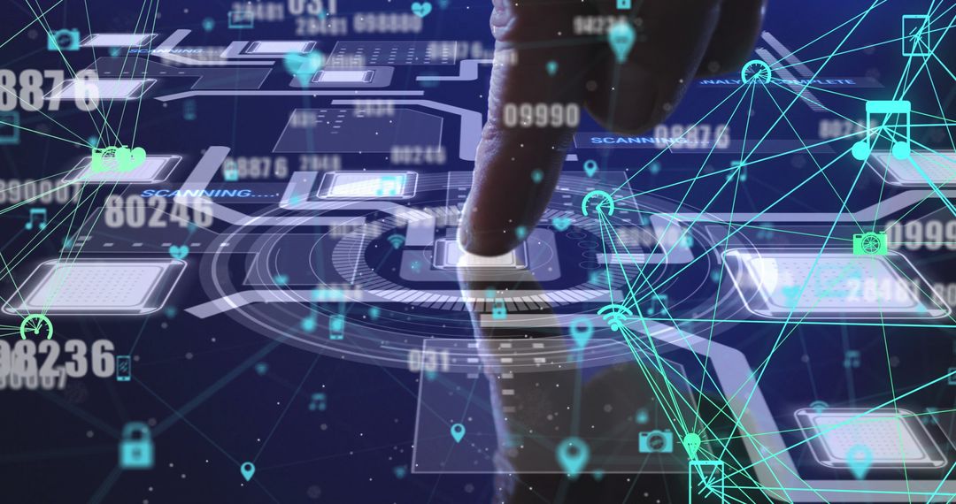 Conceptual Image of Digital Interface and Global Connections