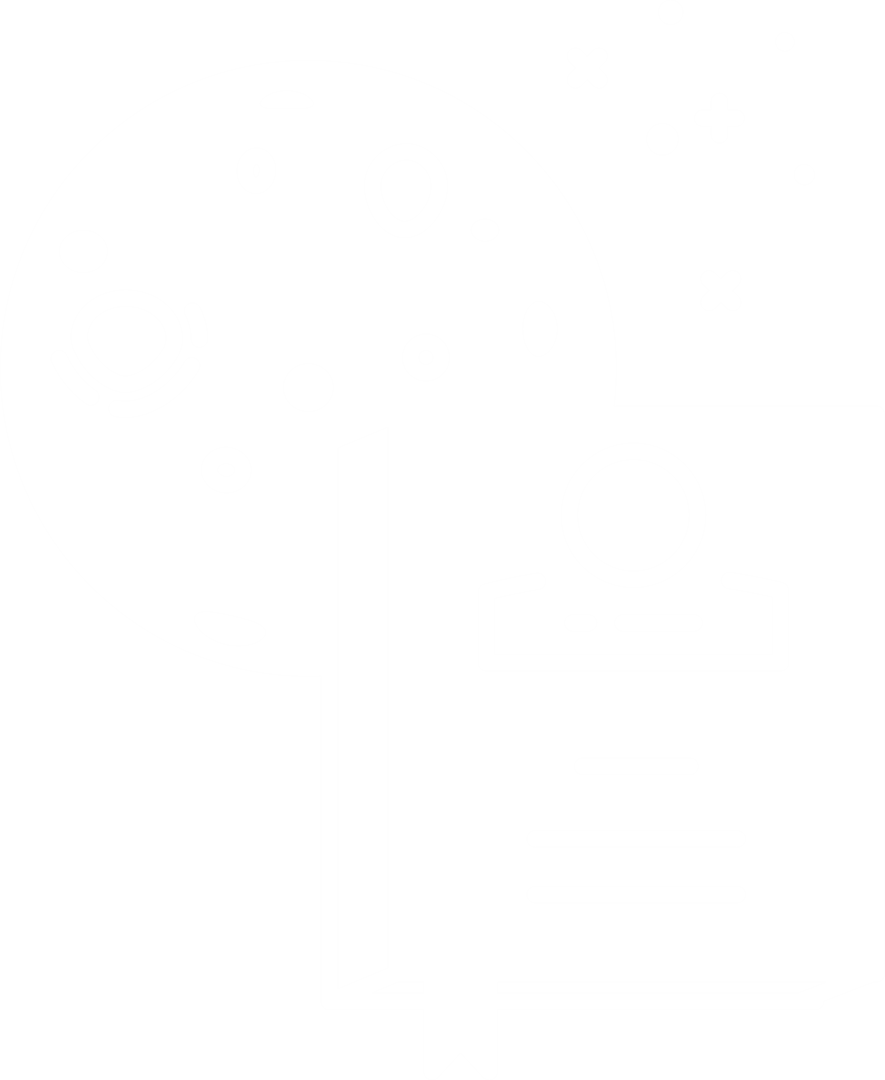 Transparent Moon Stars and Profile Icon Illustration Brochure Design