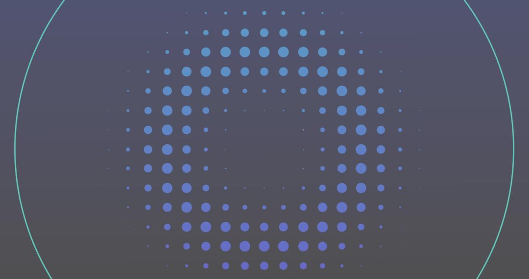 Abstract Blue Dots with Hypnotic Motion on Grey Background