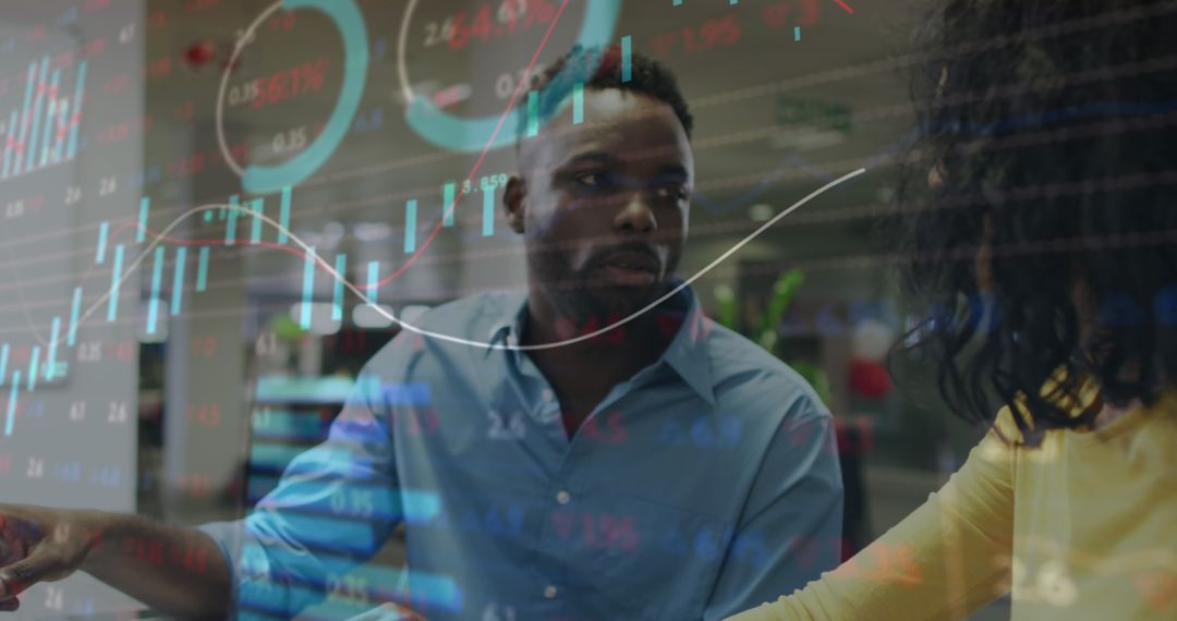 Diverse Team Analyzing Financial Data in Office Collaboration