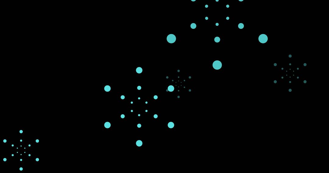 Blue Fireworks on Black Background for Celebratory Abstract Design