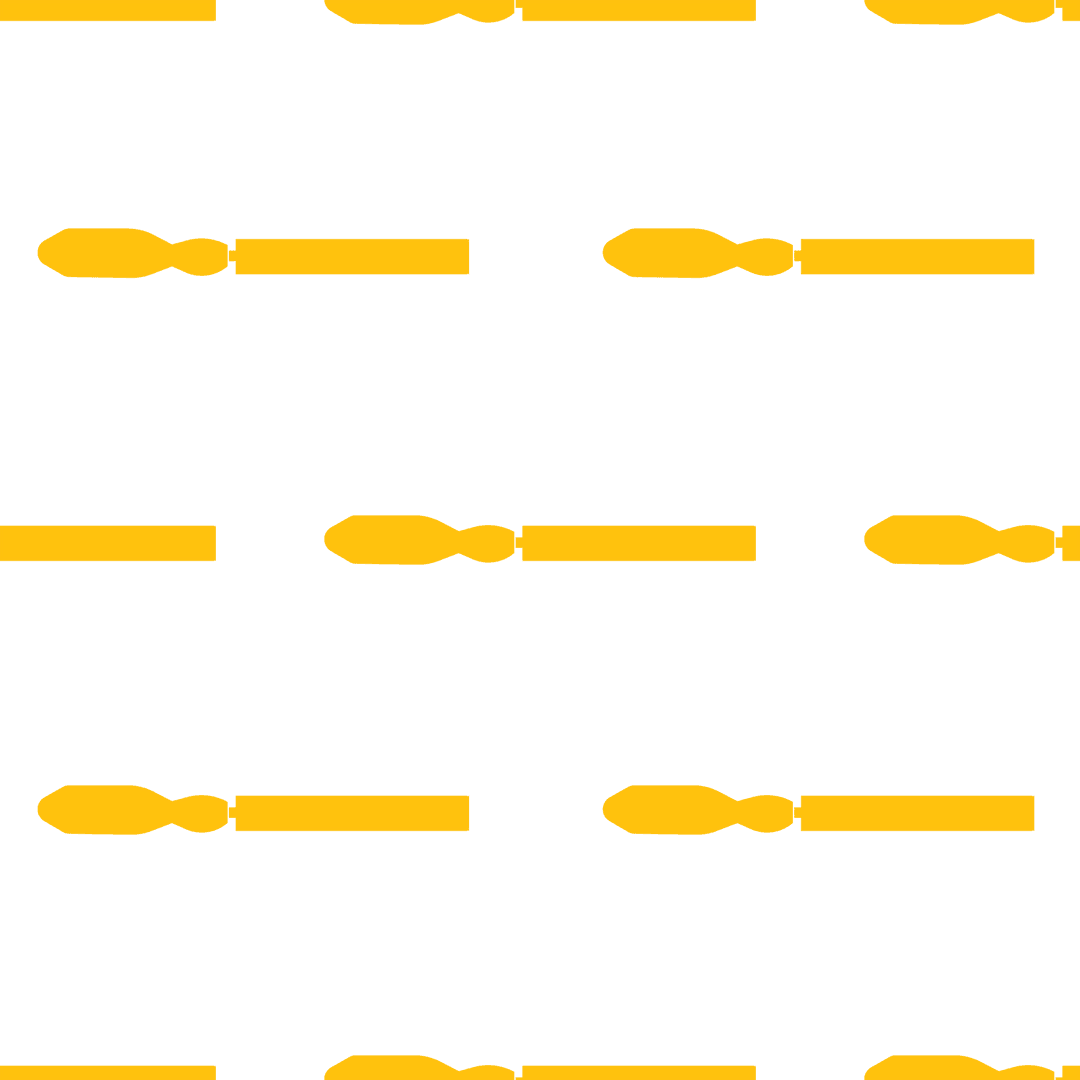 Yellow Chisels Pattern on Transparent Background Vector Illustration