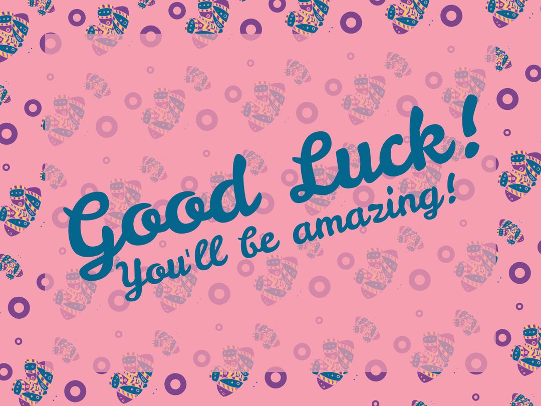 Vibrant Encouragement Greeting with Donut Pattern