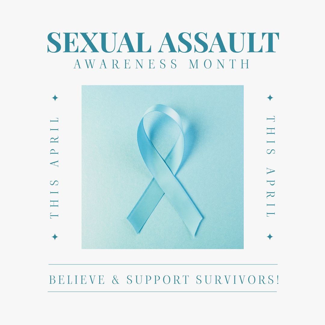 Sexual Assault Awareness Ribbon for Prevention and Support