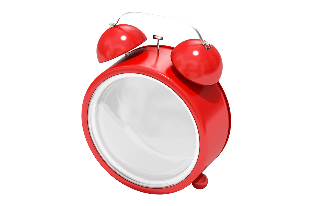 Transparent Red Alarm Clock Decoration with Blank Face - Download Free Stock Images Pikwizard.com