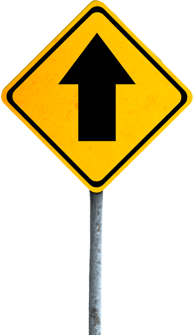Yellow Guidepost with Arrow on Transparent Background - Download Free Stock Images Pikwizard.com