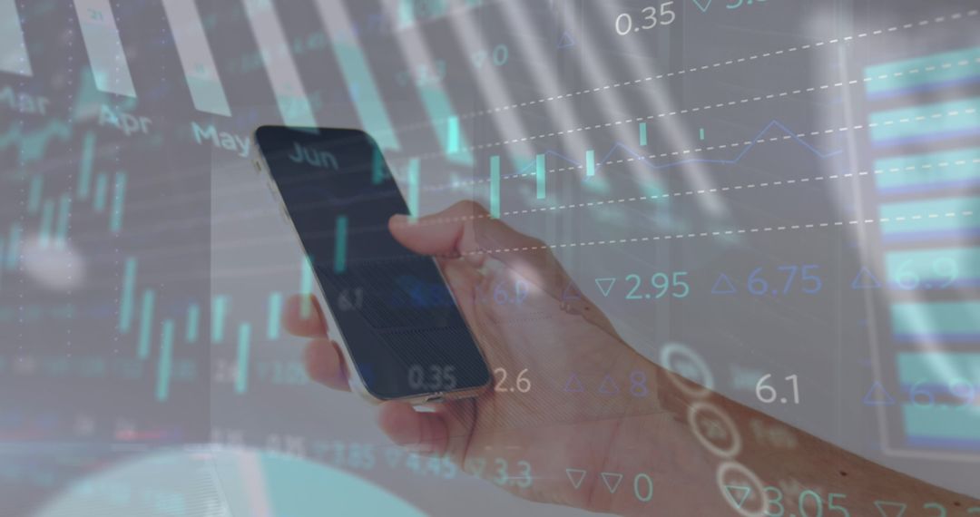 Businesswoman Analyzing Financial Data Over Smartphone