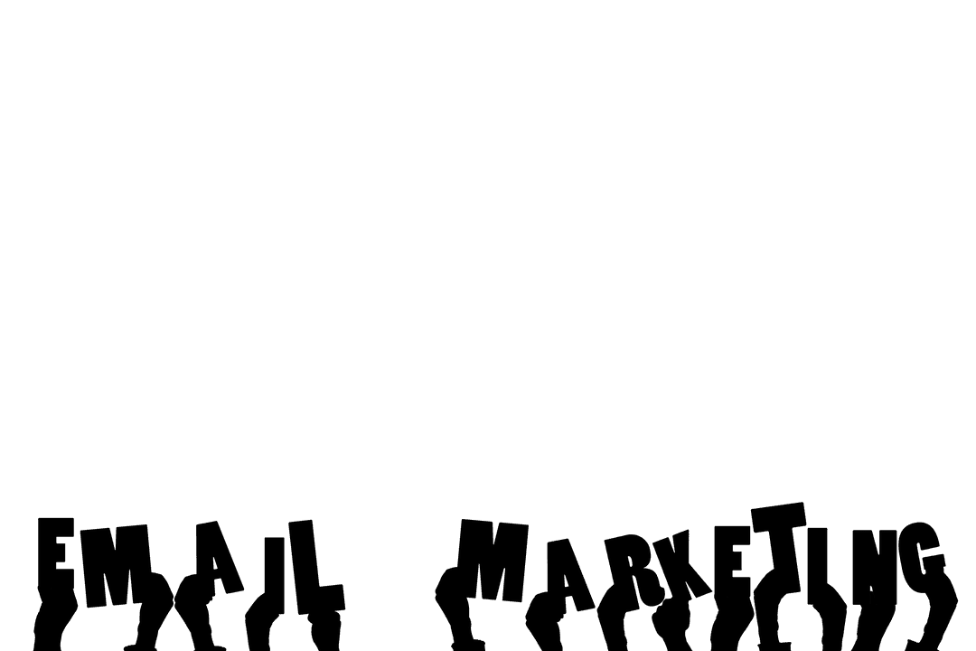 Stylish Email Marketing Text on Transparent Background