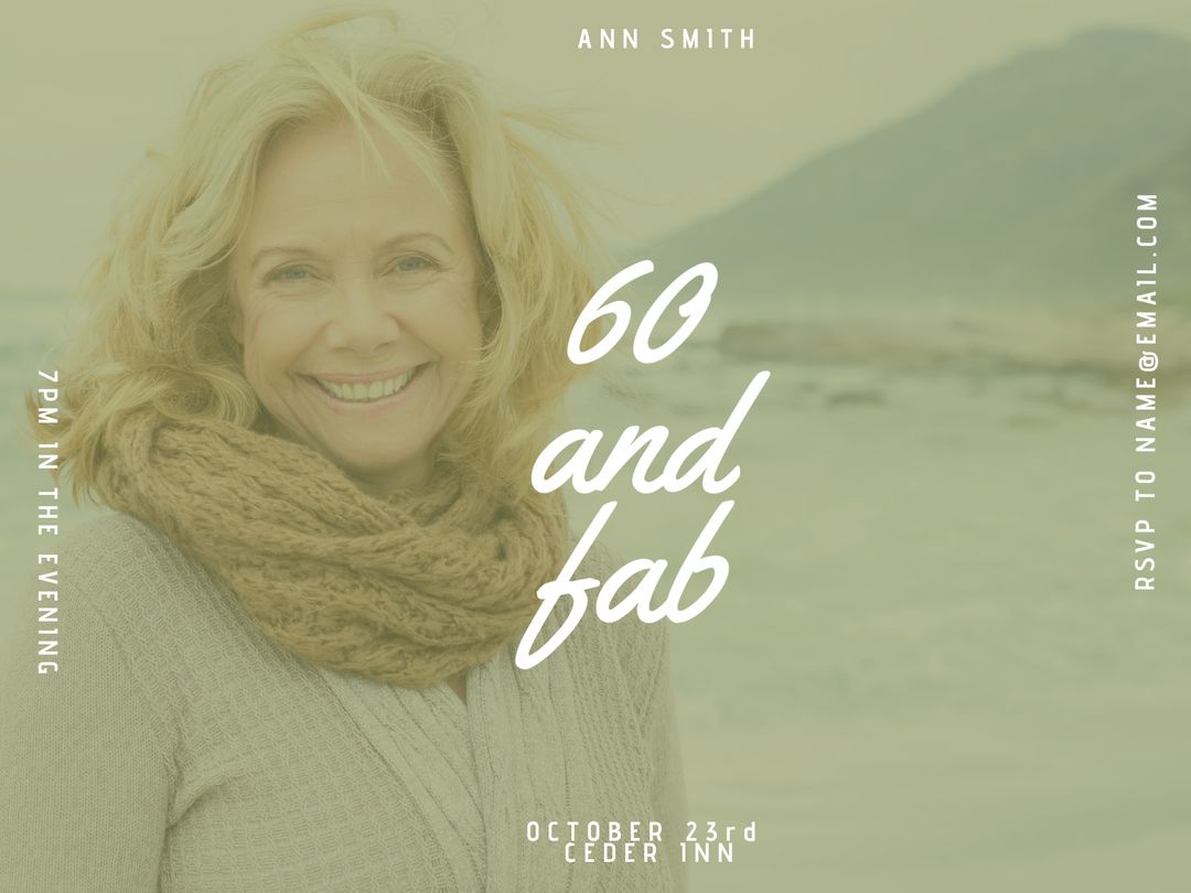 Elegant 60th Birthday Celebration Invitation Design