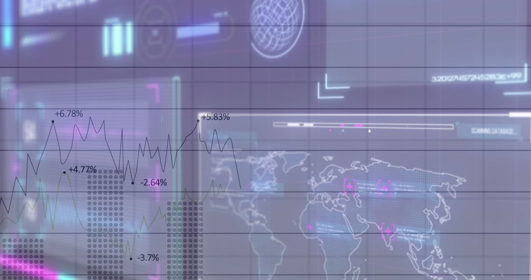 Futuristic Global Business and Data Interface Concept