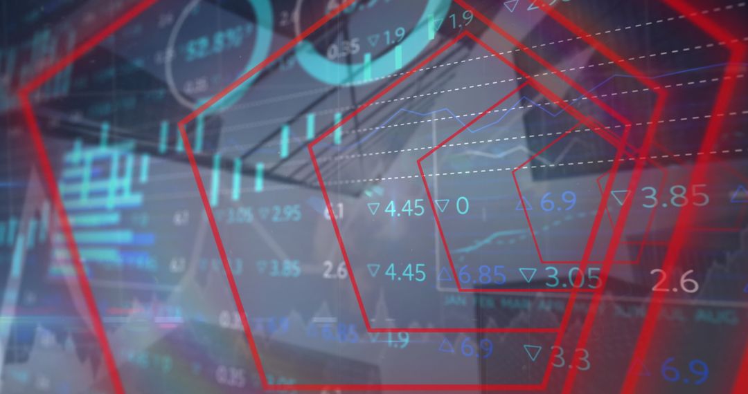 Business Executive Analyzing Financial Data with Digital Chart Overlay