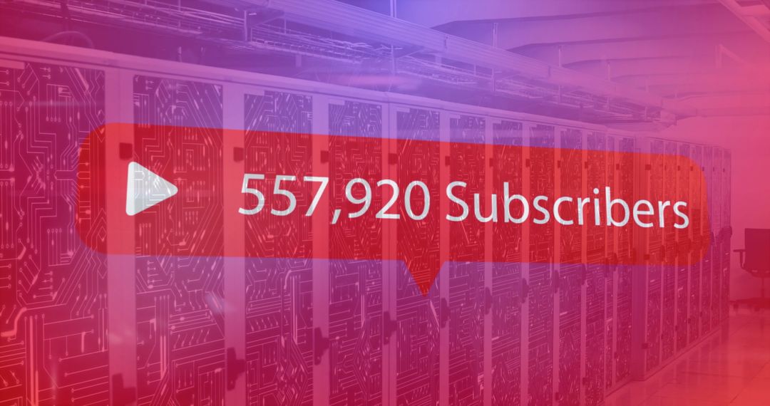 Social Media Subscribers Over Server Network