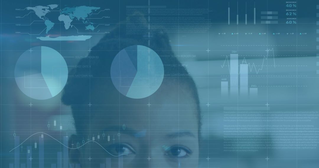 Business Data Analysis Concept with Futuristic Interface