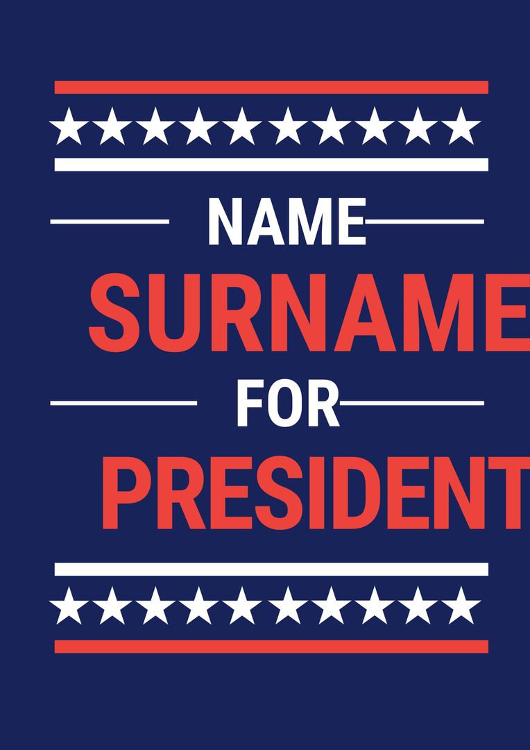 Patriotic Campaign Poster Mock-Up for Elections