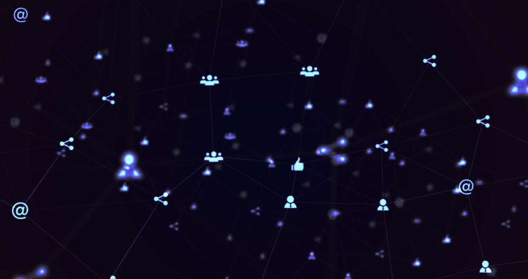 Emerging Digital Communication Network with Icons