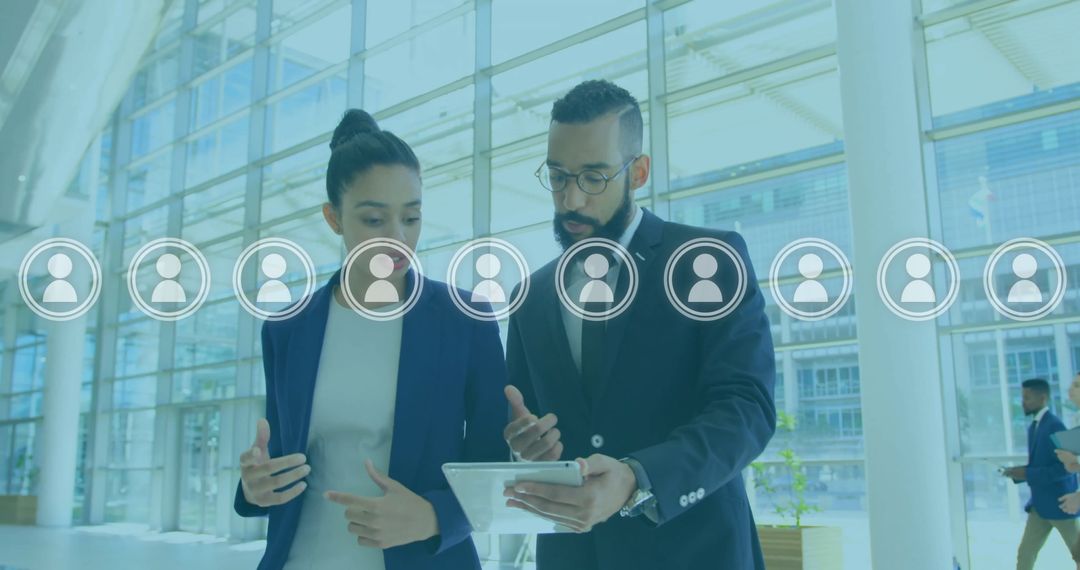 Multiracial Business Team Networking in Modern Office