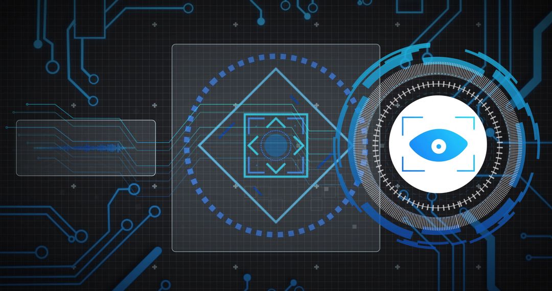 Futuristic Digital Interface with Retina Scan Feature