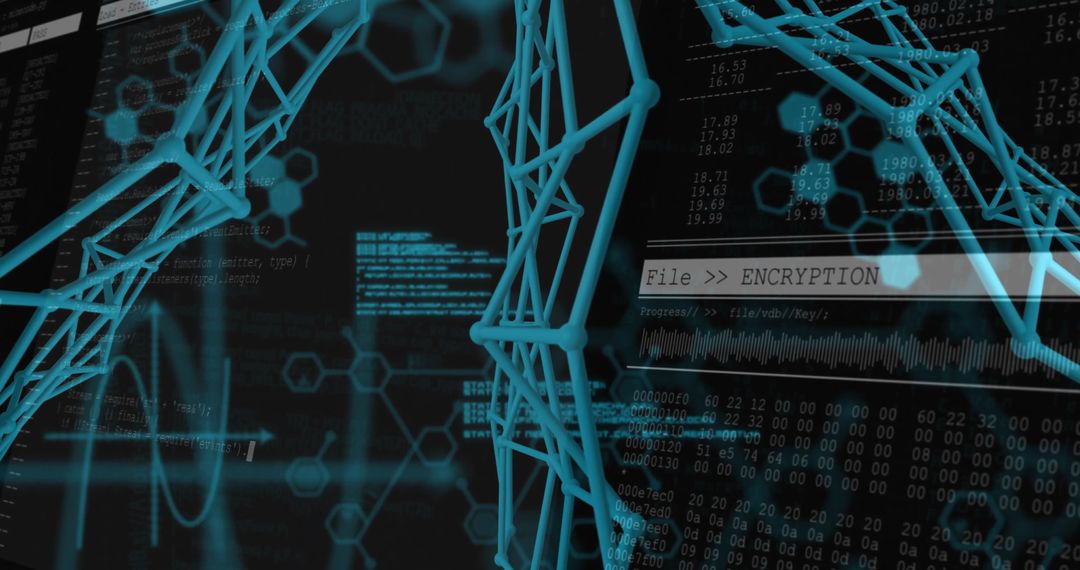 Futuristic Cybersecurity with Mesh Network and Encryption Code Display