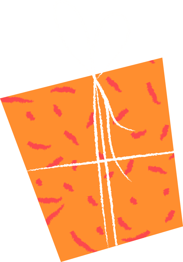 Transparent Gift Box Illustration with White Bow