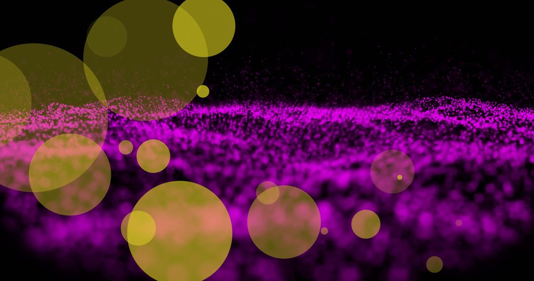 Vibrant Abstract Lights with Purple and Yellow Bokeh Effect