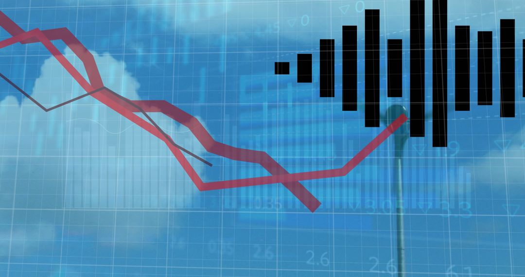 Digital Economic Growth with Graphs and People Icons