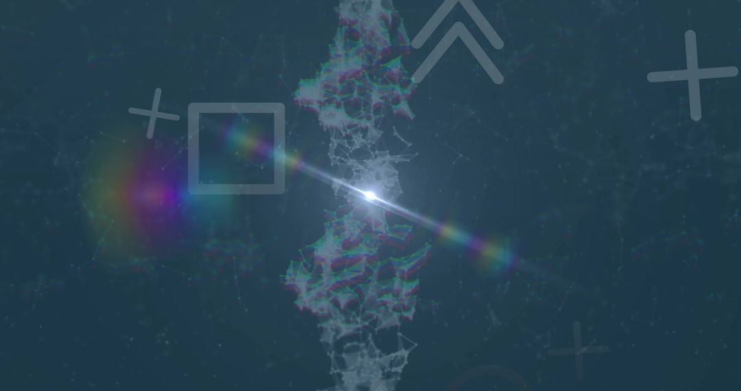 Futuristic Digital Network with Radiant Neon Connectivity