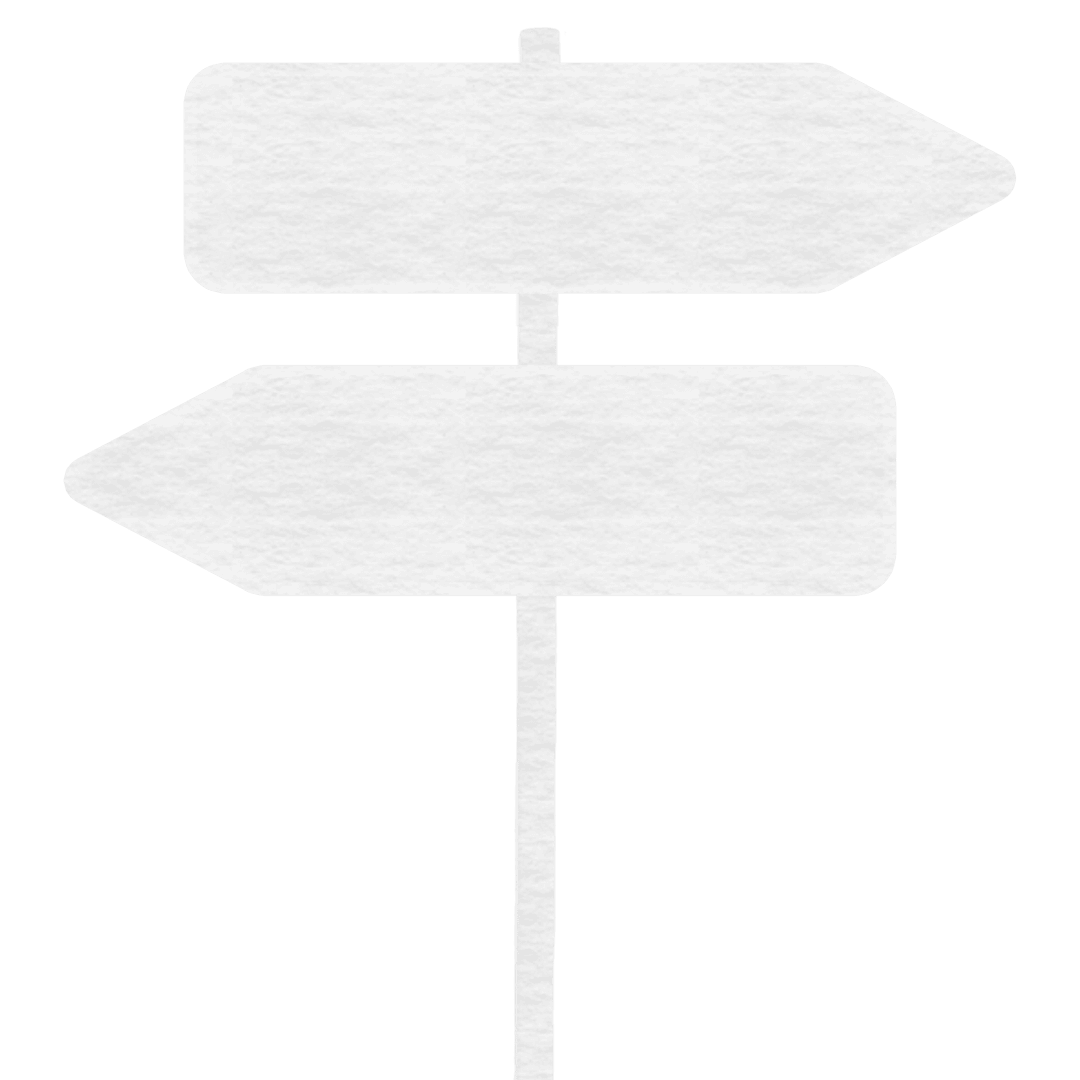 Transparent Signposts with Copy Space for Custom Directions