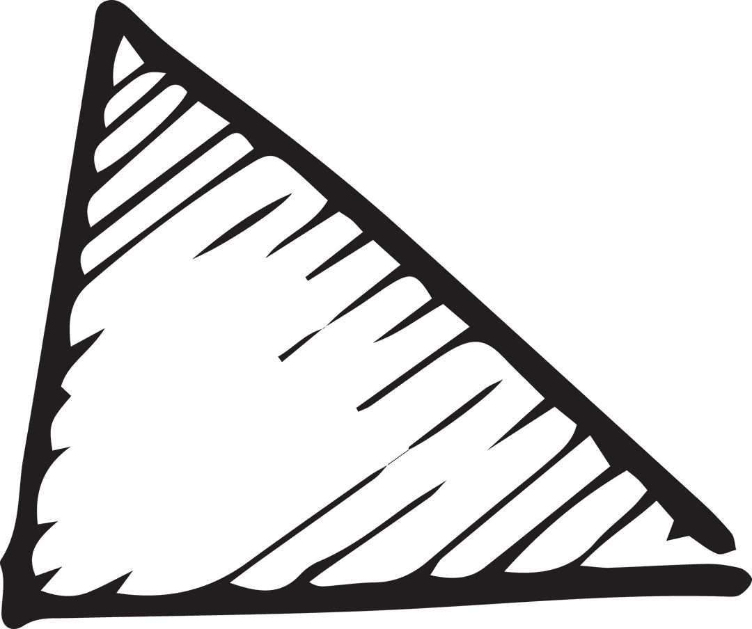 Transparent Hand-drawn Triangle with Stripes Illustration