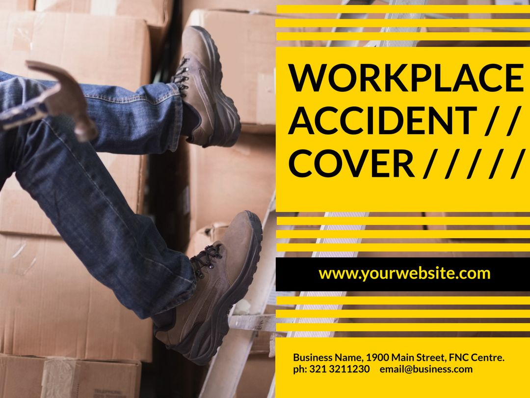 Workplace Safety Awareness Insurance Promotion with Accident Scene